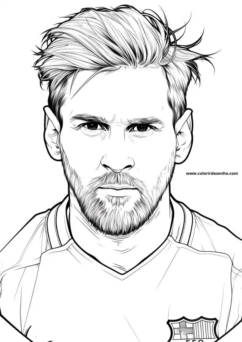 Lionel Messi Coloring Pages For Kids And Adults 6