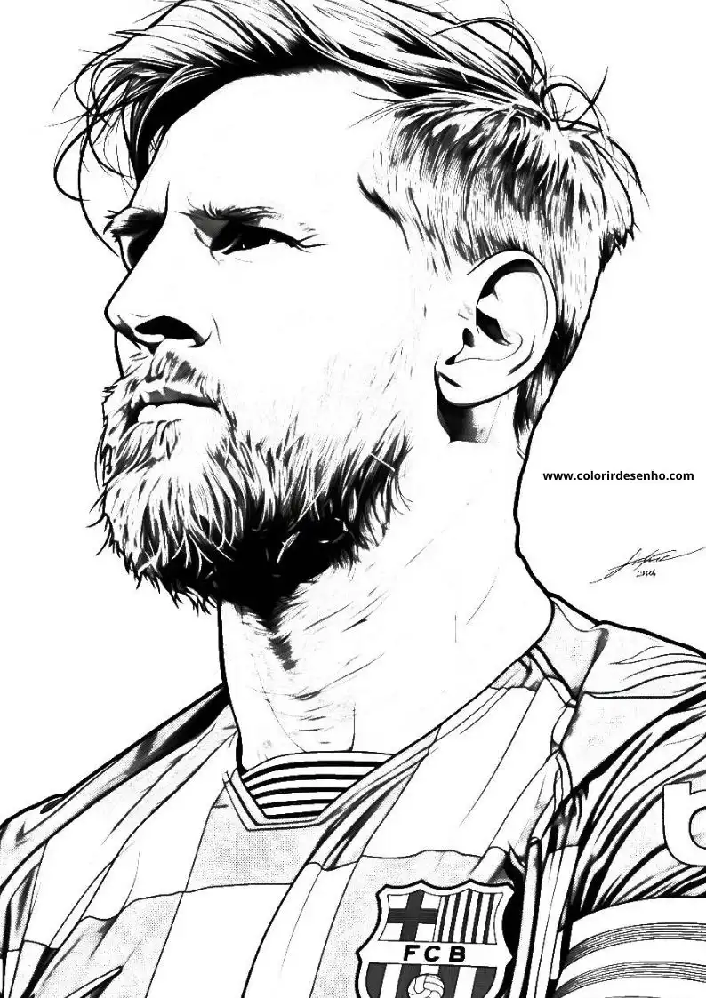 Lionel Messi Coloring Pages For Kids And Adults 7