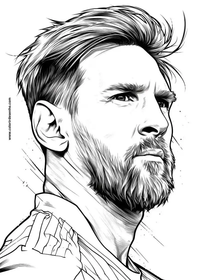 Lionel Messi Coloring Pages For Kids And Adults 9