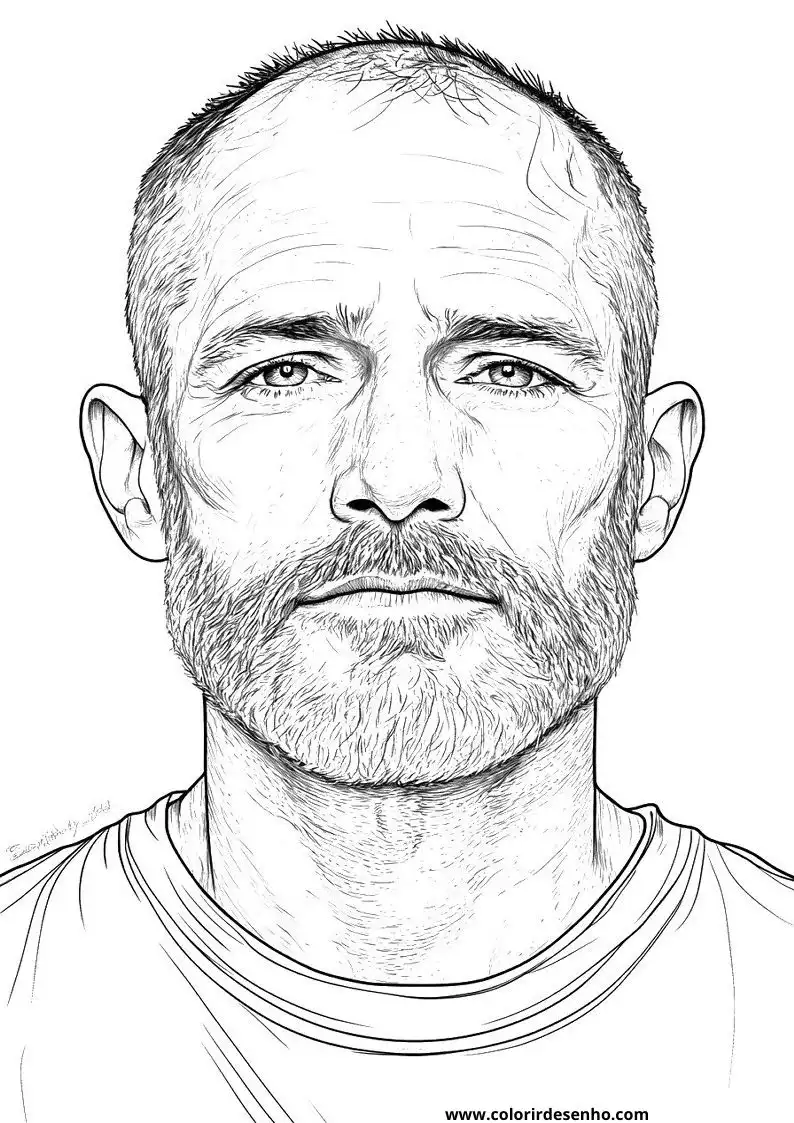 Man Coloring Page Outline 2
