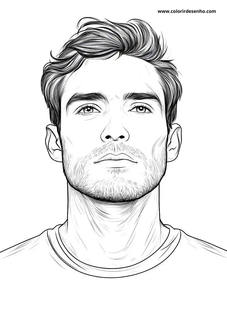 Man Coloring Page Outline 5