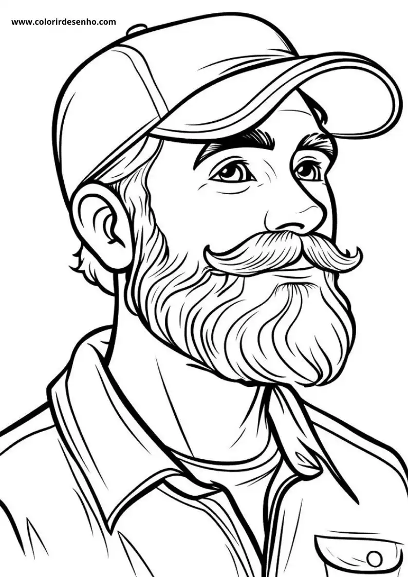 Man Coloring Page Outline 8