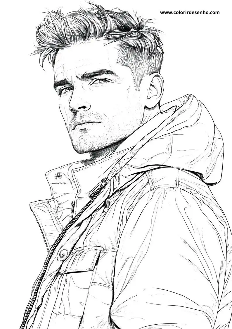 Man Coloring Pages For Kids And Adults 4