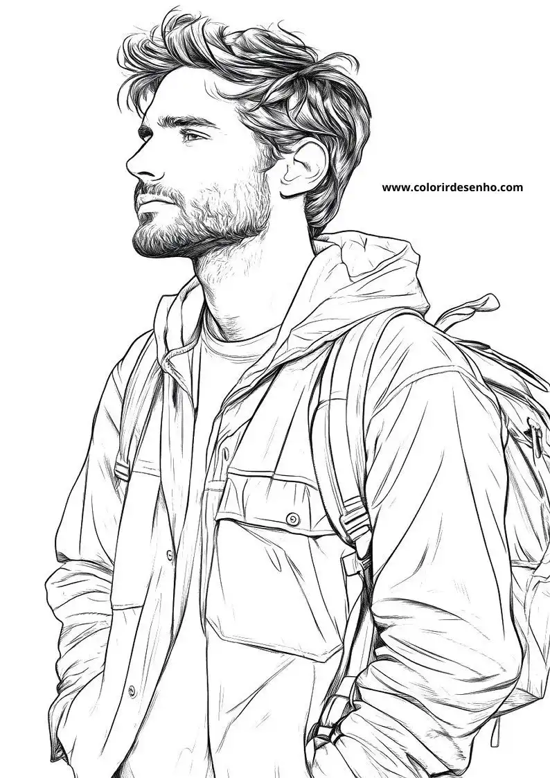 Man Coloring Pages For Kids And Adults 7