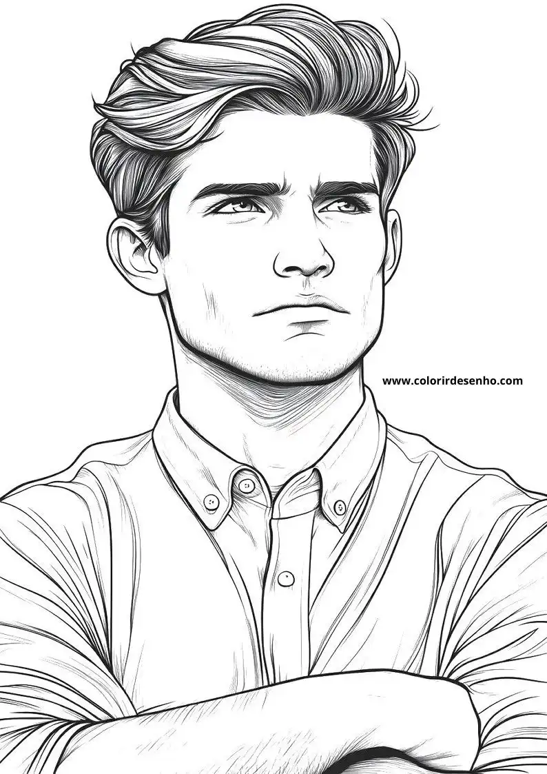 Man Coloring Pages For Kids And Adults 8
