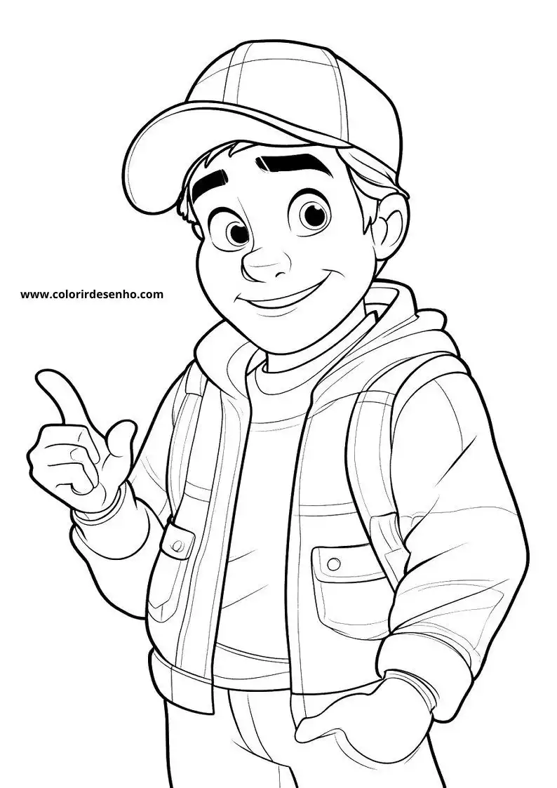 Man Drawing For Kids To Color 3