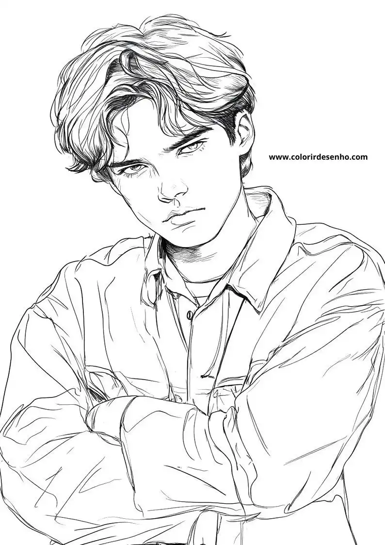 Man Drawing For Kids To Color 6
