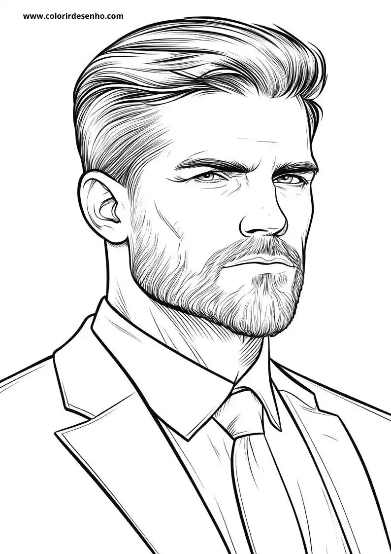 Man Drawing For Kids To Color 7