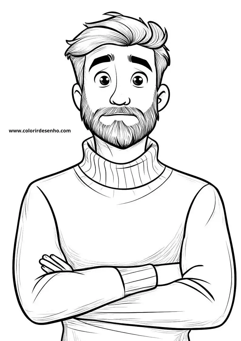 Man Free Printable Coloring Pages 4