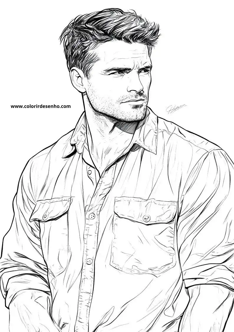 Man Picture Coloring Pages 4