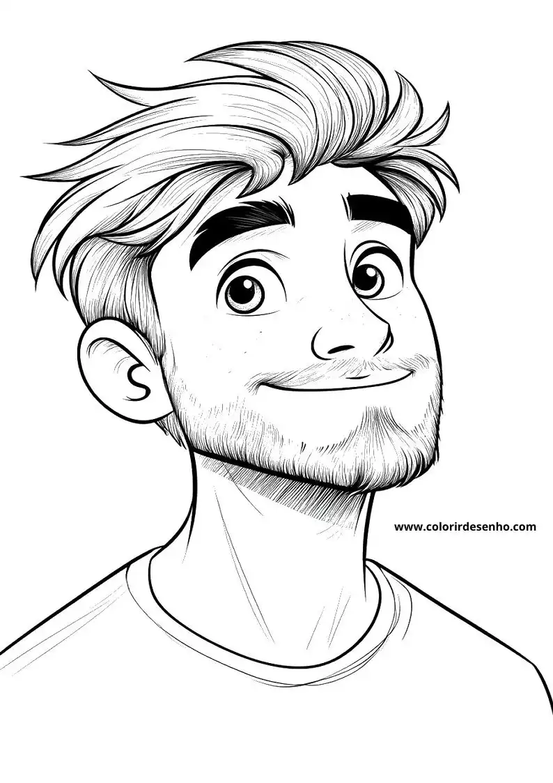 Man's Face Coloring Pages (258+ Free Printables) 57 Mans Face 22391