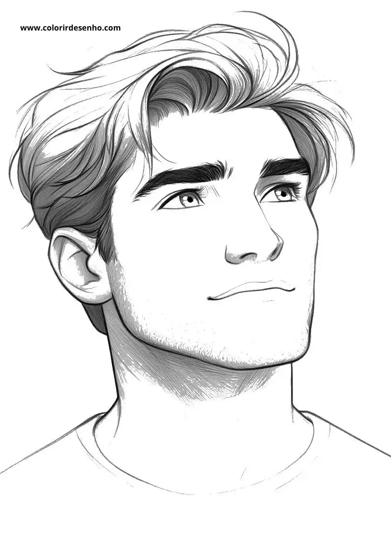 Man's Face Coloring Pages (258+ Free Printables) 180 Mans Face 22514