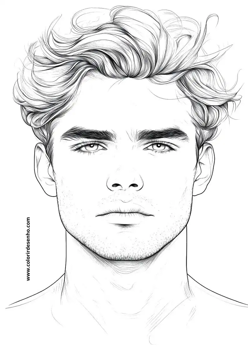 Man's Face Coloring Pages (258+ Free Printables) 220 Mans Face 22554