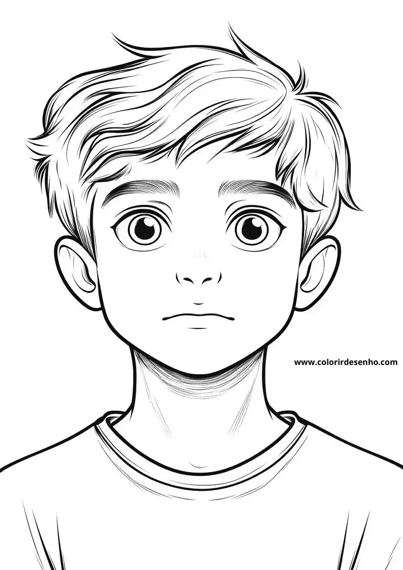 Man’s Face Coloring Sheet 1