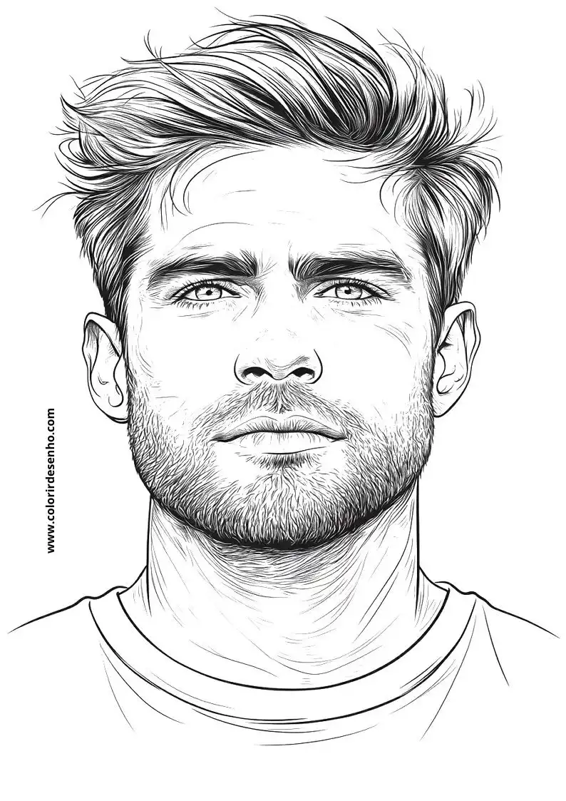 Man’s Face Coloring Sheet 7