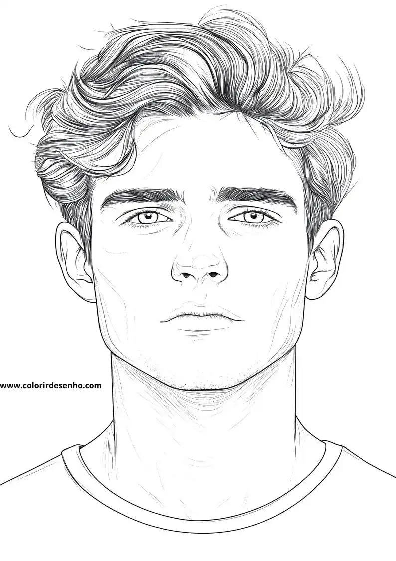 Man’s Face Coloring Sheet 8