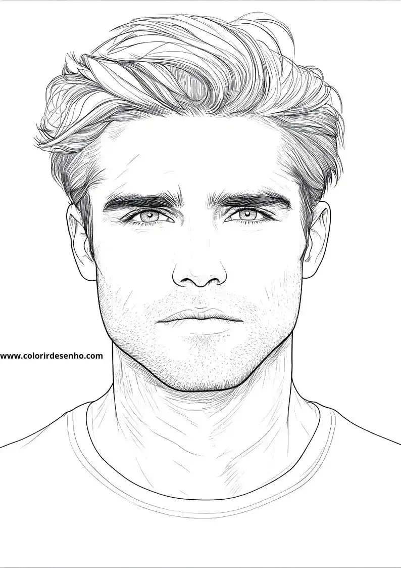 Man’s Face Coloring Sheet 9