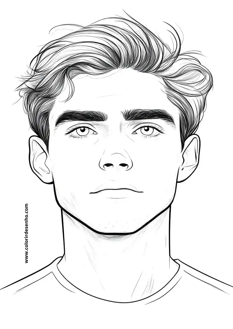 Man's Face Coloring Pages (258+ Free Printables) 85 Mans Face Drawing 22419