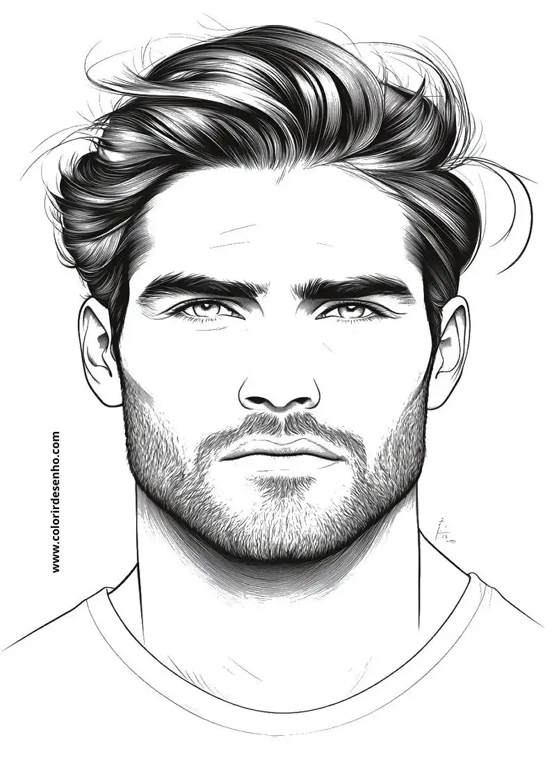 Man's Face Coloring Pages (258+ Free Printables) 87 Mans Face Drawing 22421