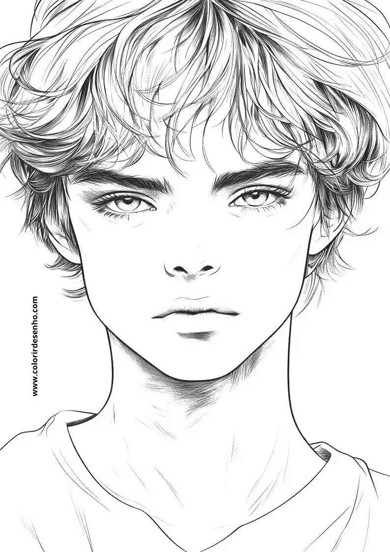 Man's Face Coloring Pages (258+ Free Printables) 92 Mans Face Drawing 22426