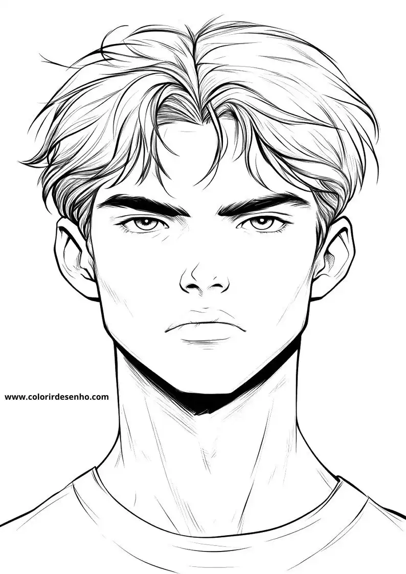 Man's Face Coloring Pages (258+ Free Printables) 93 Mans Face Drawing 22427