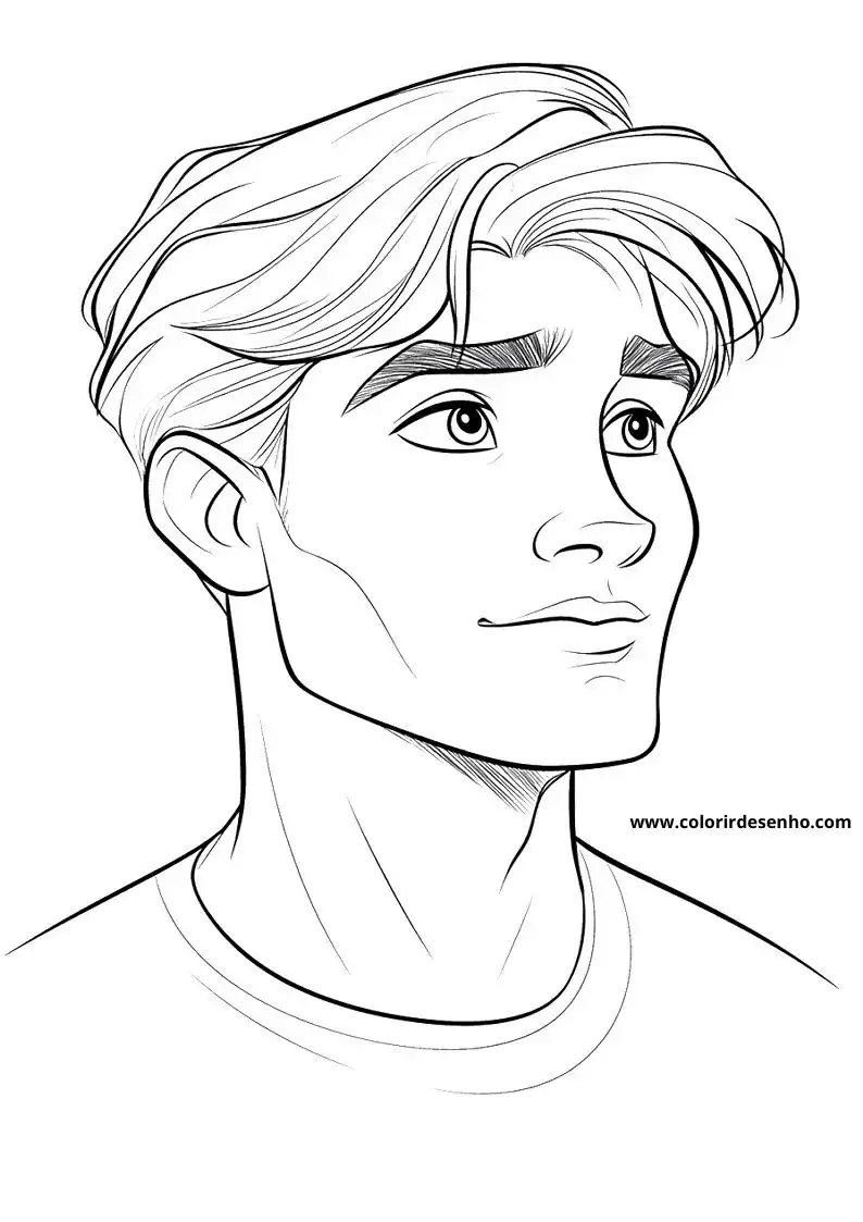Man’s Face Free Printable Coloring Pages 4