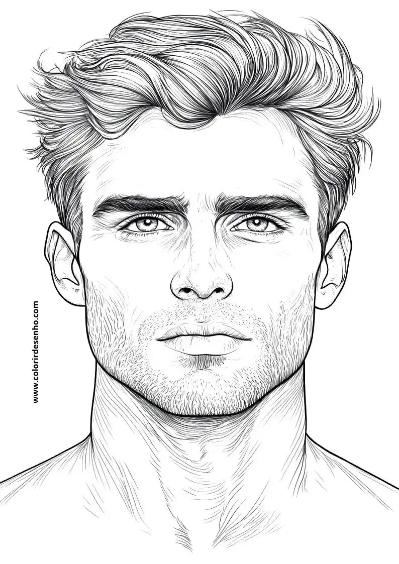 Man’s Face Free Printable Coloring Pages 5