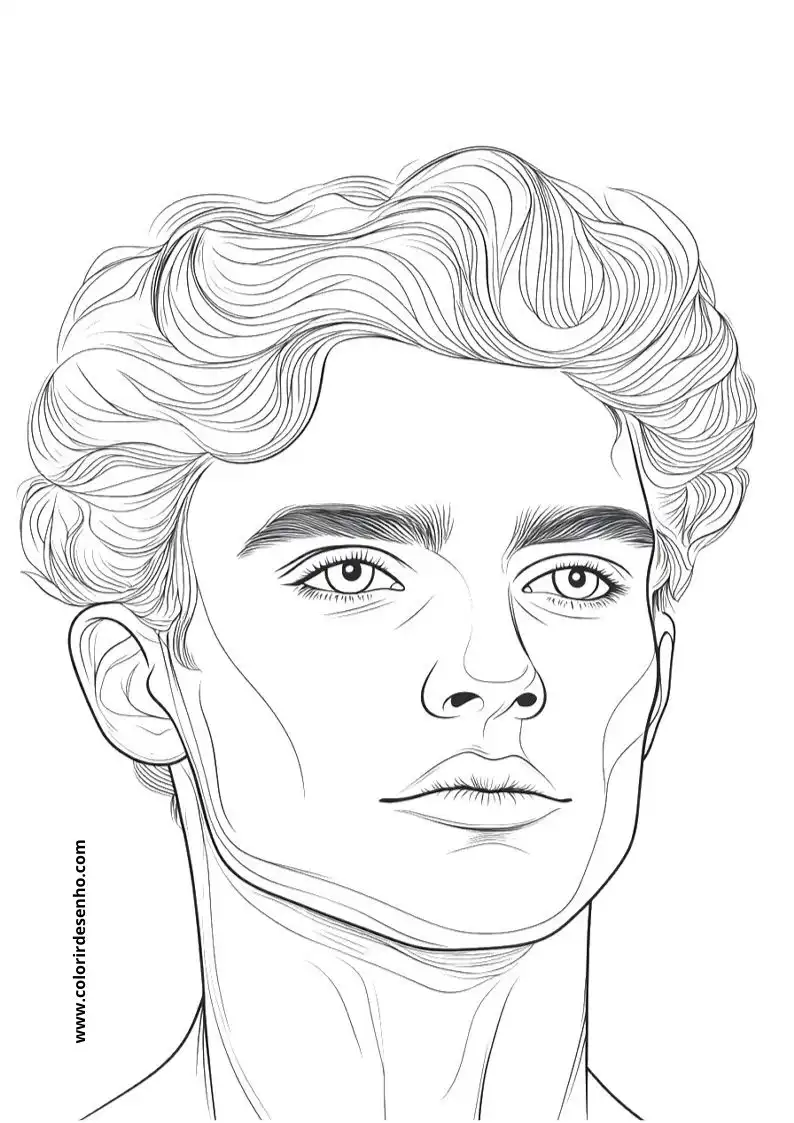 Man’s Face Free Printable Coloring Pages 6