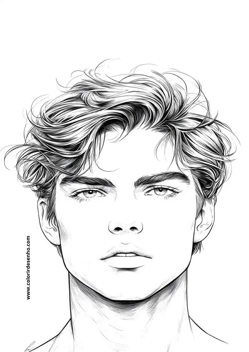 Man’s Face Free Printable Coloring Pages 8