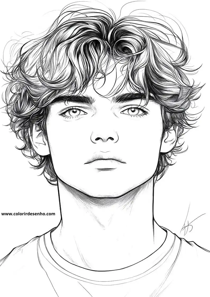 Man’s Face Free Printable Coloring Pages 9