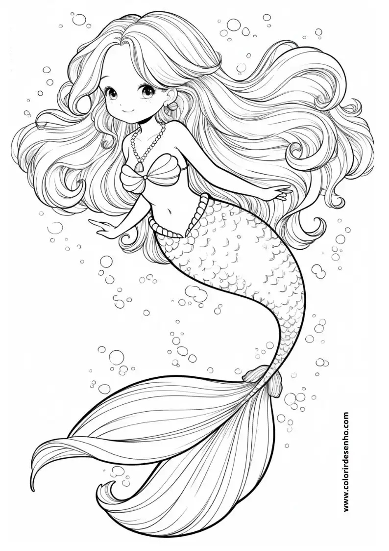 Mermaid Coloring Pages For All Ages 5