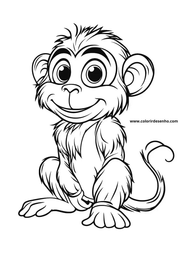 Monkey Coloring Pages 1