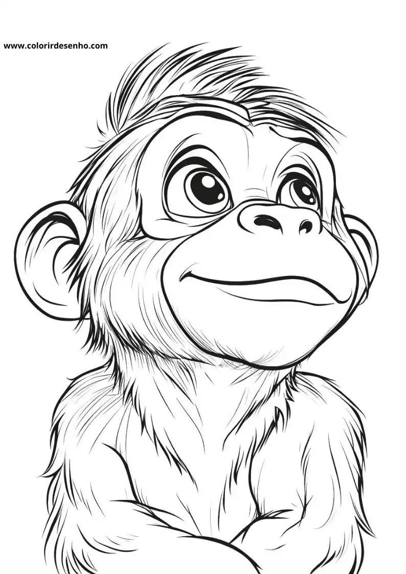 Monkey Coloring Pages For All Ages 8
