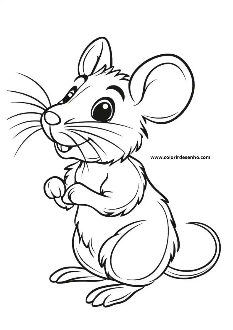 Mouse Coloring Page Outline 9