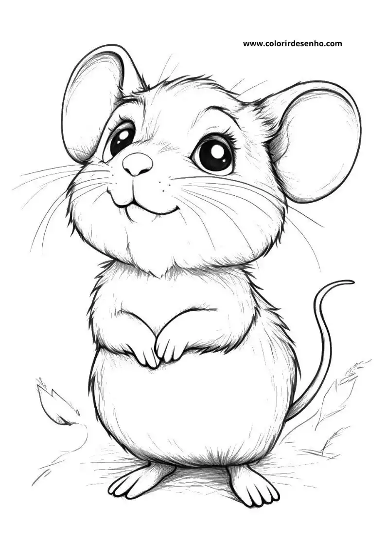 Mouse Coloring Sheet 4