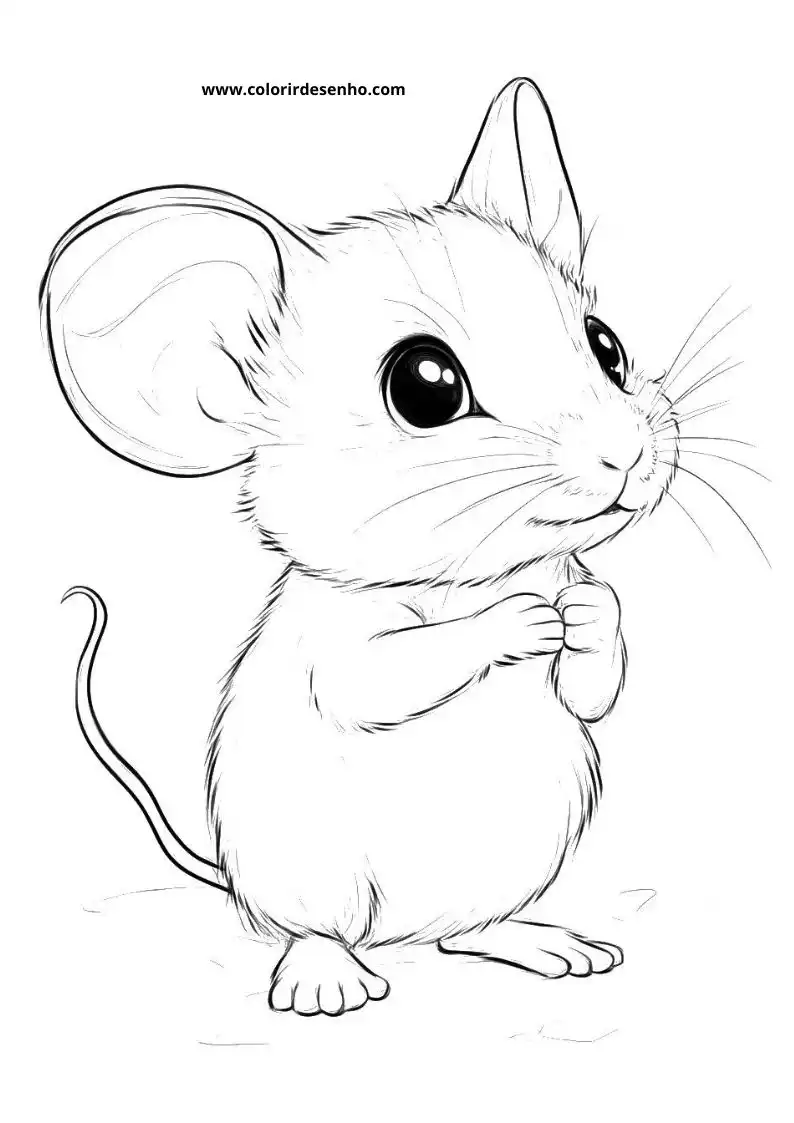 Mouse Drawing For Kids To Color 1