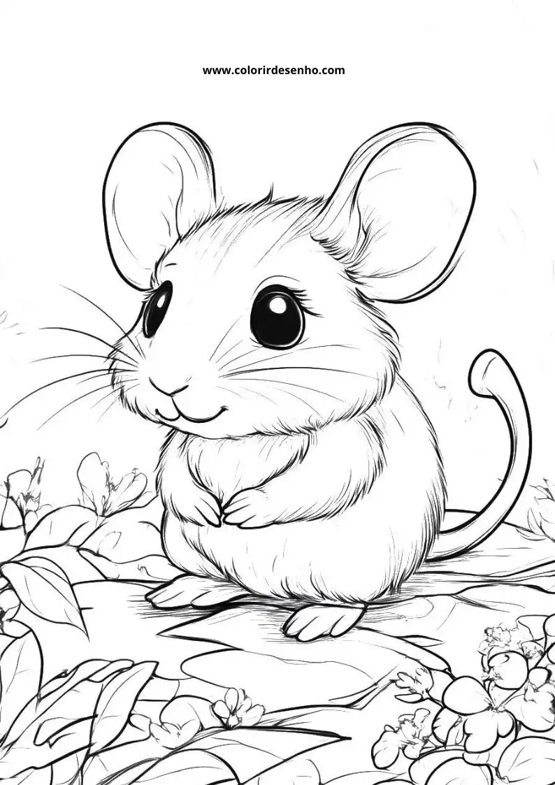 Mouse Drawing For Kids To Color 2