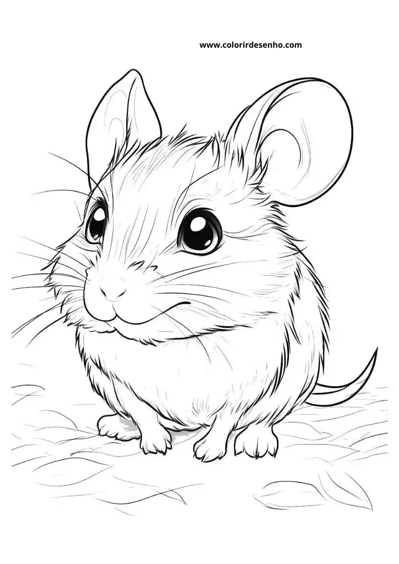 Mouse Drawing For Kids To Color 3
