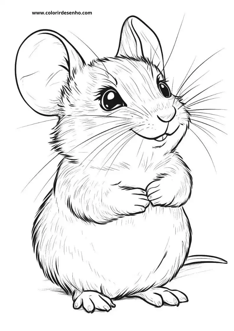 Mouse Drawing For Kids To Color 4