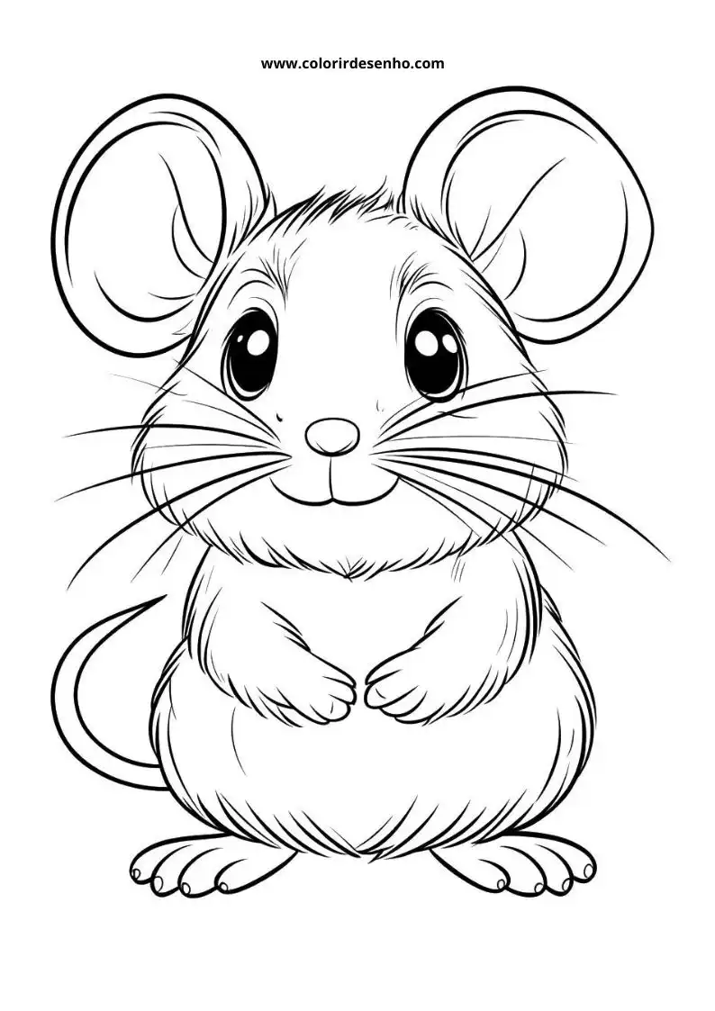 Mouse Drawing For Kids To Color 9