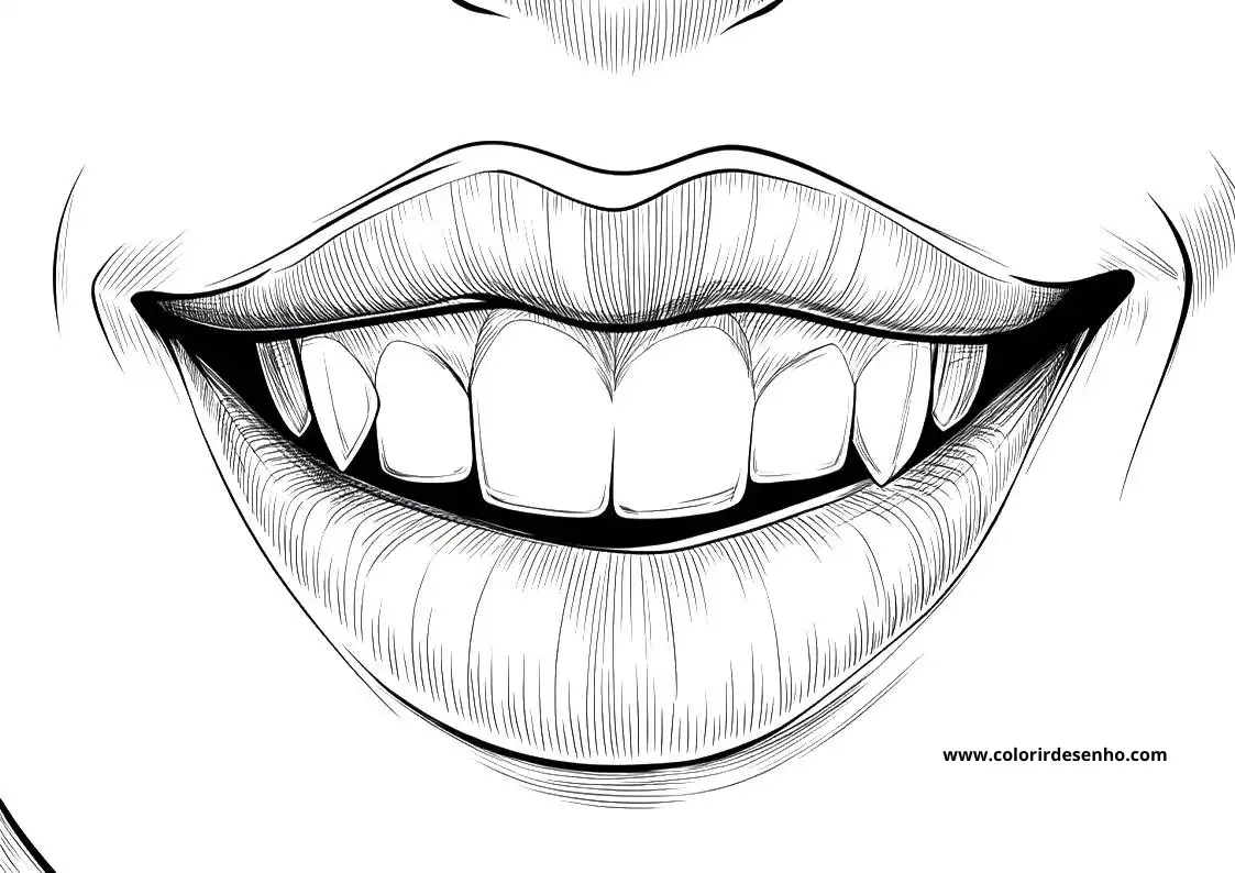 Mouth Coloring Pages 1