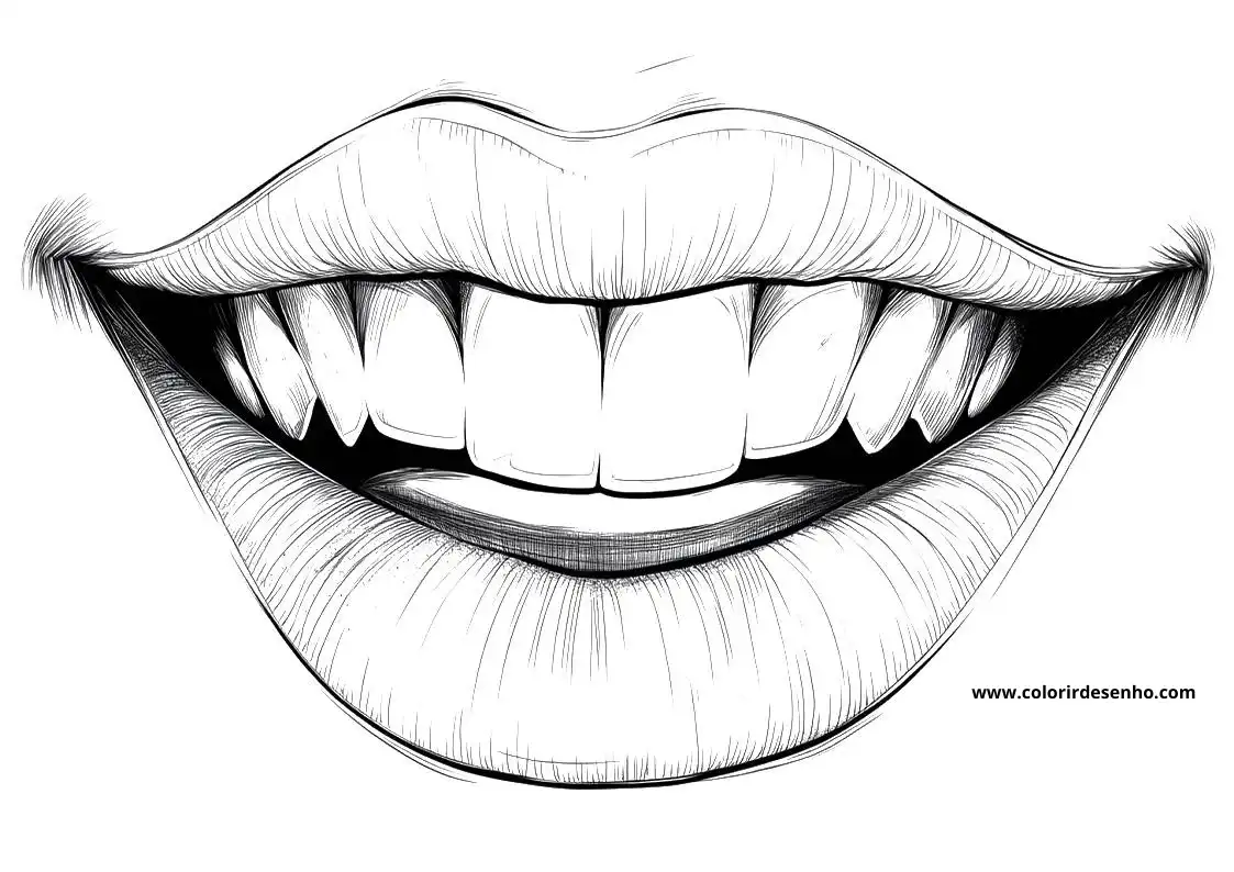 Mouth Coloring Pages 13