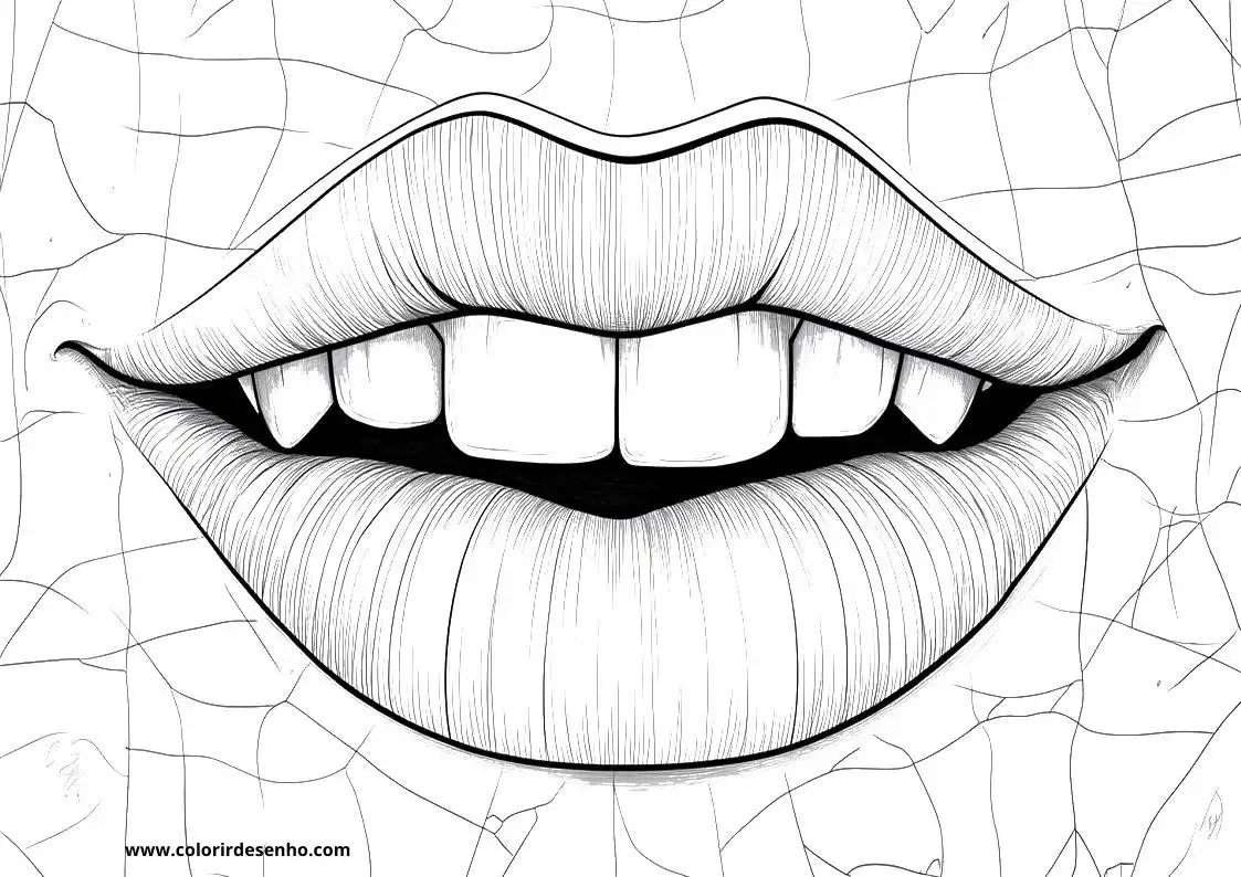 Mouth Coloring Pages 6