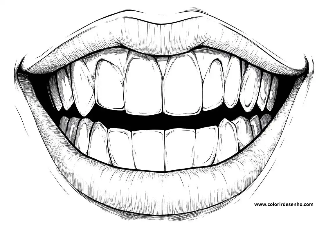 Mouth Coloring Pages 7