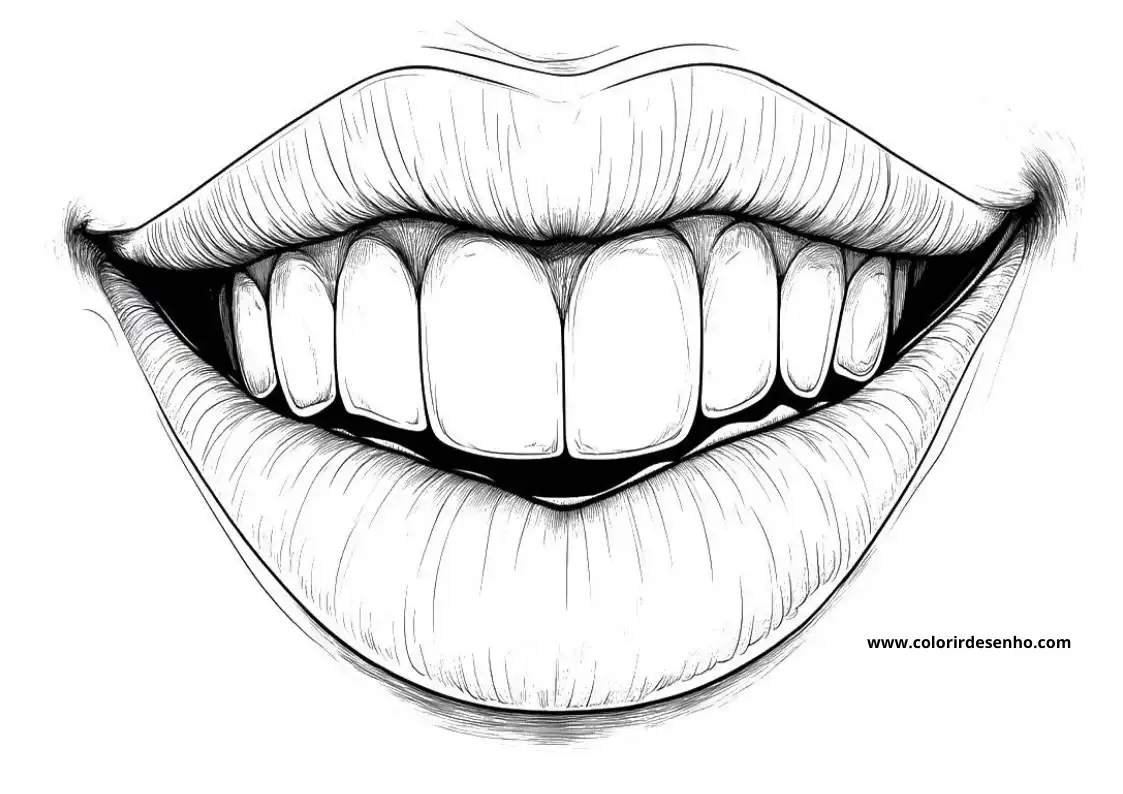 Mouth Coloring Pages 9