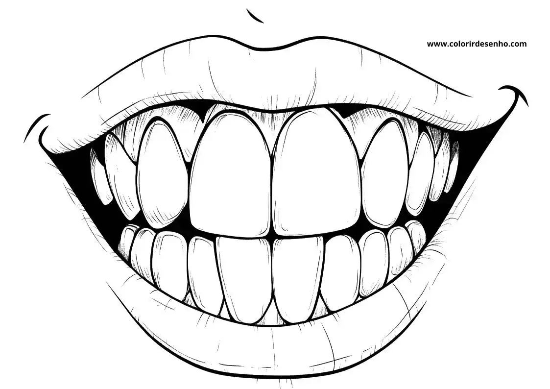 Mouth Coloring Pages For All Ages 1