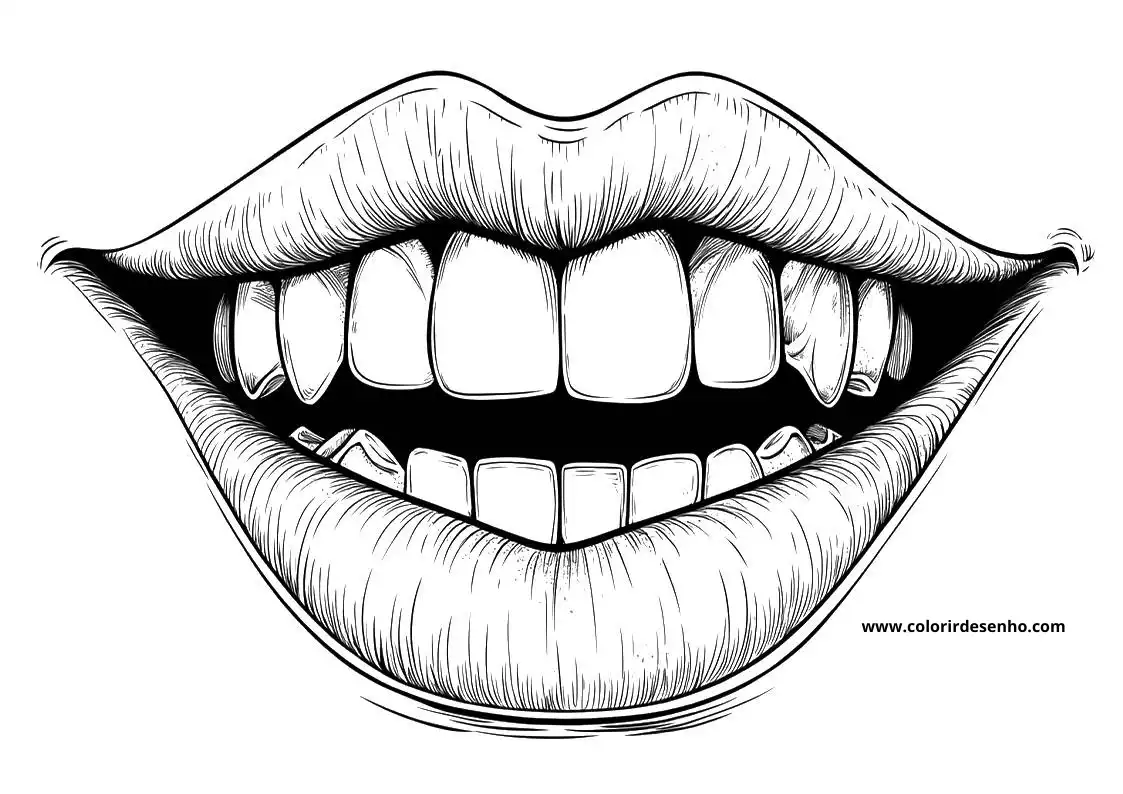 Mouth Coloring Pages For Kids And Adults 3