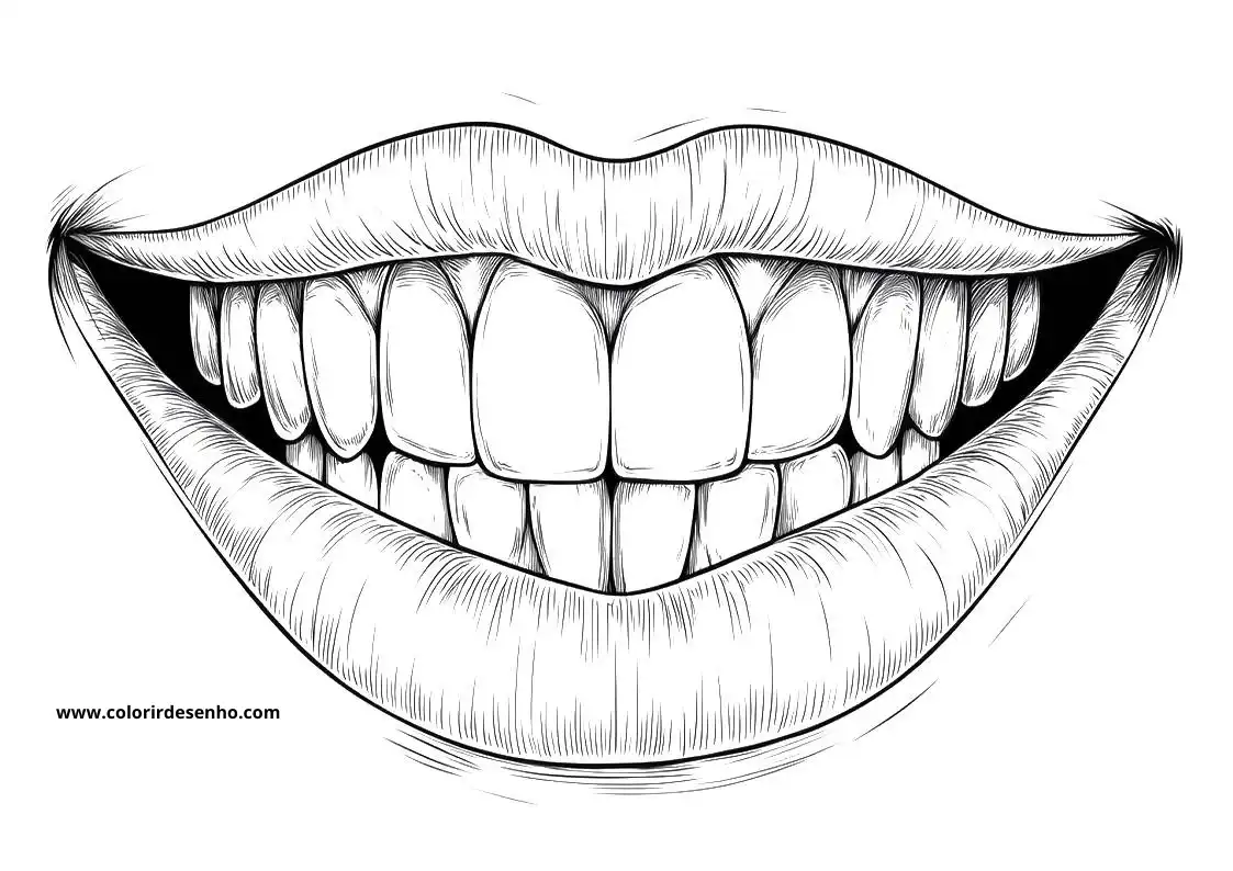 Mouth Coloring Pages For Kids And Adults 4