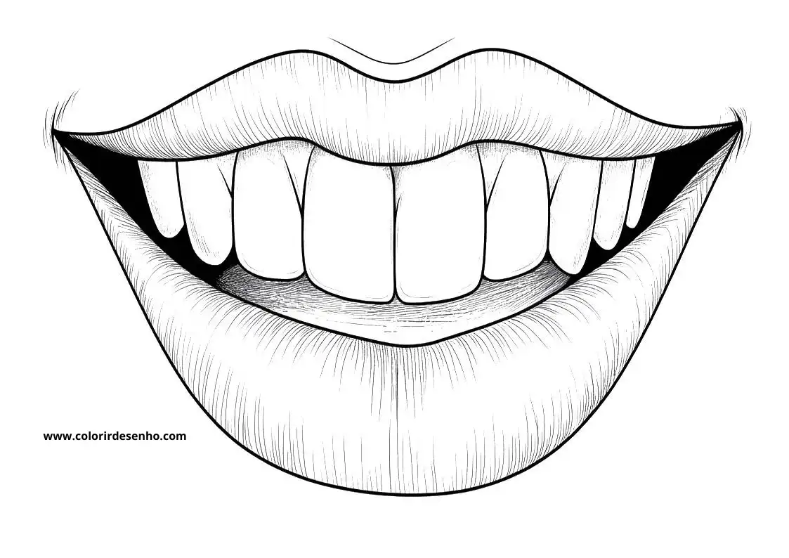 Mouth Coloring Pages For Kids And Adults 5