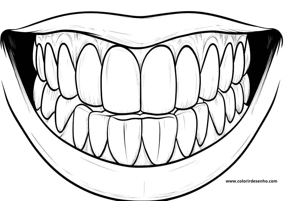 Mouth Coloring Pages For Kids And Adults 6